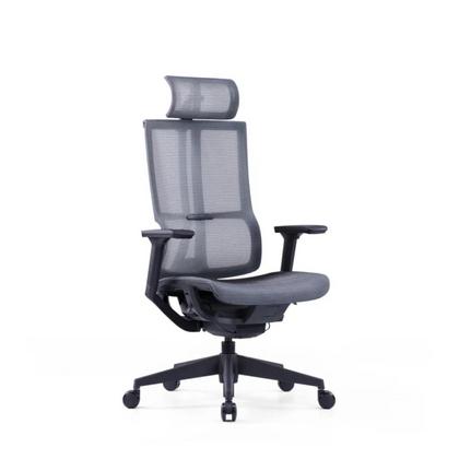 Кресло д/руководителя SitZone E-303-001A-P1-BK сетка, черный, крестов. пластик, регулир. подголов., регулир. подлокотн., слайдер