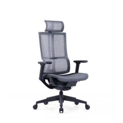 Кресло д/руководителя SitZone E-303-001A-P1-BK сетка, черный, крестов. пластик, регулир. подголов., регулир. подлокотн., слайдер