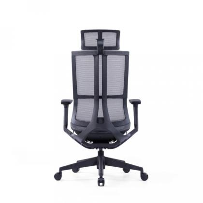 Кресло д/руководителя SitZone E-303-001A-P1-BK сетка, черный, крестов. пластик, регулир. подголов., регулир. подлокотн., слайдер