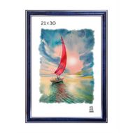 Фоторамка 21*30 см, 19 мм "П3-311 Zebra" пласт., со стеклом, синий