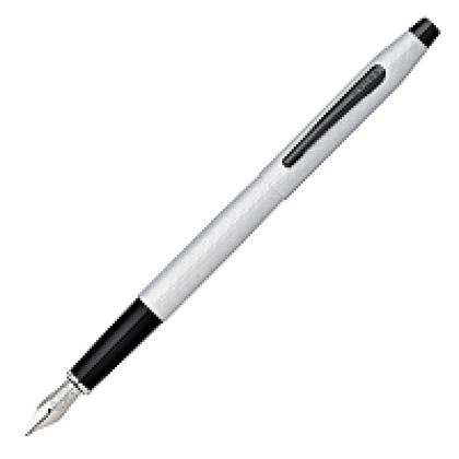 Ручка перьевая F "Classic Century Brushed Chrome" метал., подарочн. упак., серебристый/черный