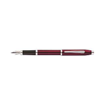Ручка перьевая F "Century II Translucent Plum Lacquer" метал., подарочн. упак., бордовый/серебристый