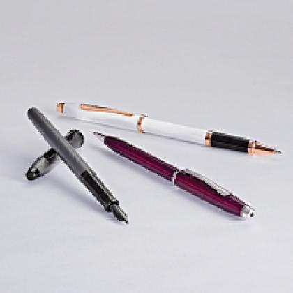 Ручка перьевая F "Century II Translucent Plum Lacquer" метал., подарочн. упак., бордовый/серебристый
