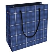 Пакет бумажный подарочный 20*20*8 см "Gentleman" синий