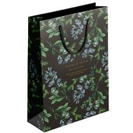 Пакет бумажный подарочный 32*49*12 см "Flora" черный