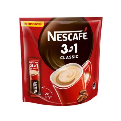 Кофейный напиток "Nescafe" растворим., 3в1, 20 шт./упак., пакет, Классик