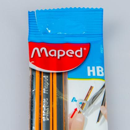 Карандаш прост. "Black Peps" HB, с ластиком, 3 шт., блистер, черный -30
