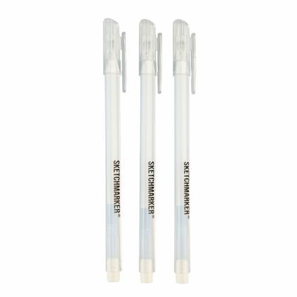 Ручка капиллярная "Sketchmarker" 0.6 мм, набор 3 шт., белый