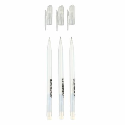 Ручка капиллярная "Sketchmarker" 0.6 мм, набор 3 шт., белый