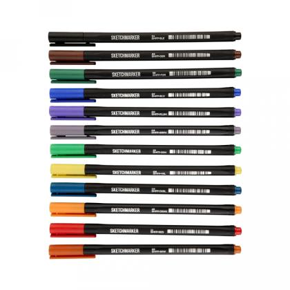 Ручка капиллярная "Sketchmarker Artist fine pen Main" набор 12 шт.