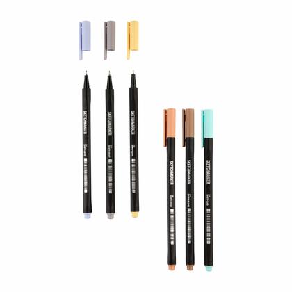 Ручка капиллярная "Sketchmarker Artist fine pen Pastel" набор 6 шт.