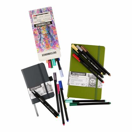 Ручка капиллярная "Sketchmarker Artist fine pen Studio" набор 24 шт.