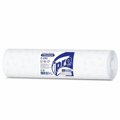 Простыни бумажные PROtissue 50м, 2 слоя, 100% целлюлоза