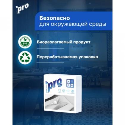 Салфетки бумажные  PROtissue 24*24см, 1 слой, цв.белый, 100 листов