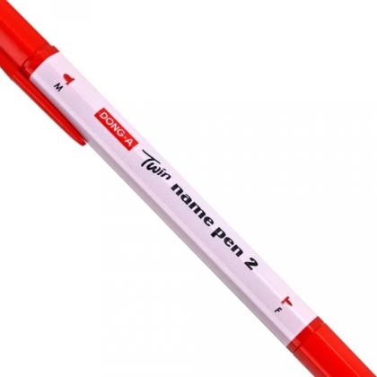 Маркер перм., двусторонний "Twin Name Pen" синий