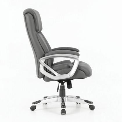 Кресло д/руководителя BRABIX PREMIUM Level EX-527 экокожа, серый, крестов. пластик
