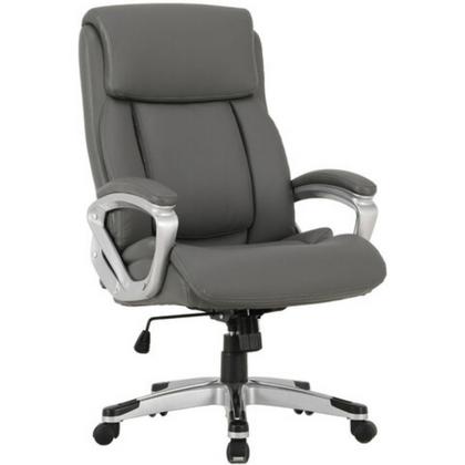 Кресло д/руководителя BRABIX PREMIUM Level EX-527 экокожа, серый, крестов. пластик