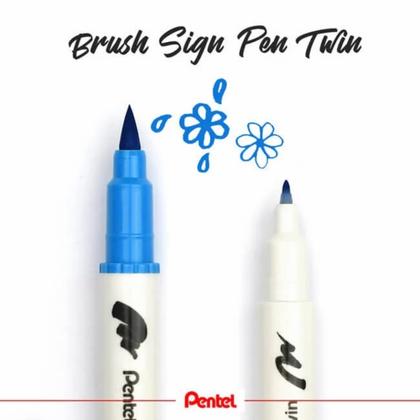 Маркер-кисть "Brush Sign pen twin" набор, 24 шт.