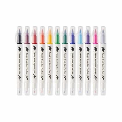 Маркер-кисть "Brush Sign pen twin" набор, 12 шт.