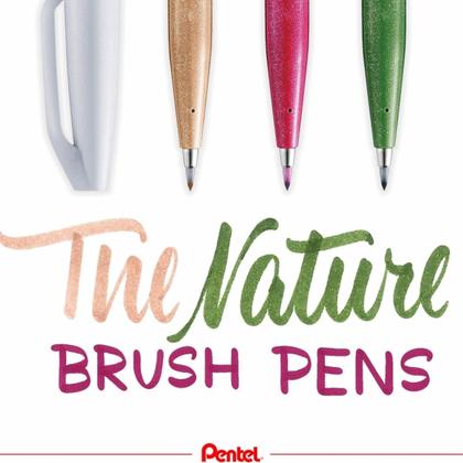 Маркер-кисть "Brush Sign pen. Nature" набор, 4 шт.