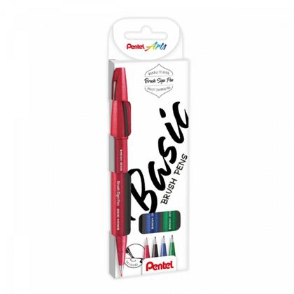 Маркер-кисть "Brush Sign pen. Basic" набор, 4 шт