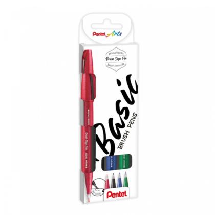 Маркер-кисть "Brush Sign pen. Basic" набор, 4 шт