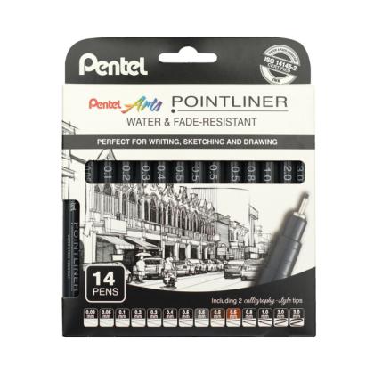 Набор ручек капиллярных "Pointliner" 14 шт., ассорти
