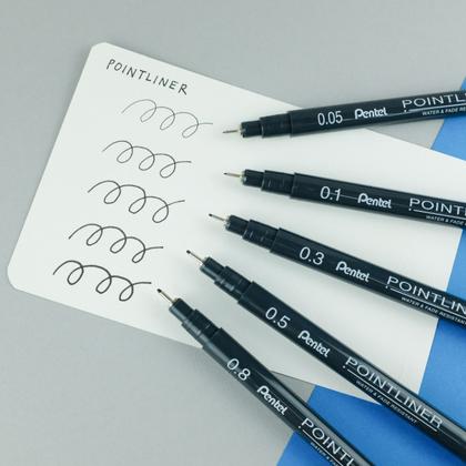Набор ручек капиллярных "Pointliner" 5 шт., черный