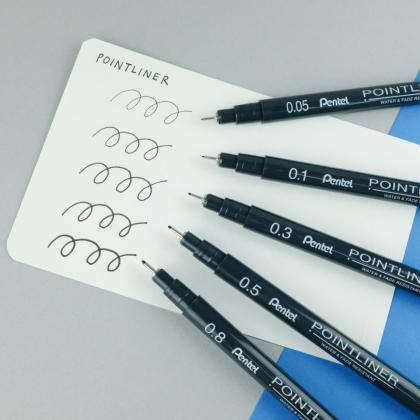 Набор ручек капиллярных "Pointliner" 5 шт., черный
