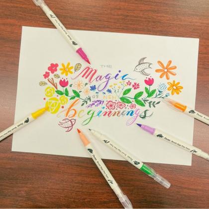 Маркер-кисть "Brush Sign pen twin" набор, 18 шт.