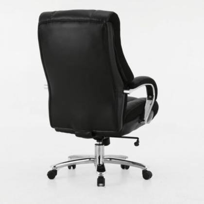 Кресло д/руководителя BRABIX PREMIUM Bomer HD-007 экокожа, черный, крестов. хром 