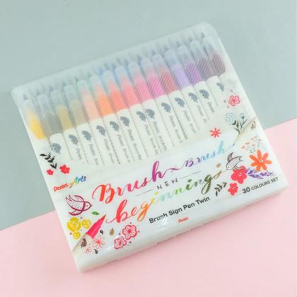 Маркер-кисть "Brush Sign pen twin" набор, 30 шт.