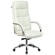 Кресло д/руководителя Бюрократ T-9927SL нат. кожа, слоновая кость, крестов. хром