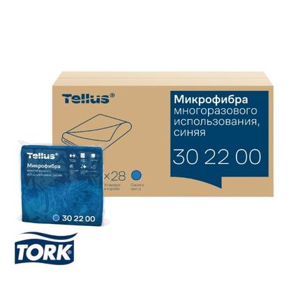 Салфетка из микроволокна Tellus, 220 гр/м2, 35*35см, синий, 5шт/упак
