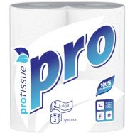 Полотенца бумажные  PROtissue 15м, 2 слоя, 2 рул, 100% целлюлоза