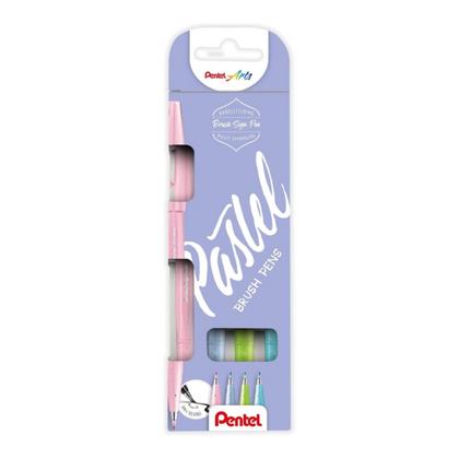 Маркер-кисть "Brush Sign pen. Pastel" набор, 4 шт.