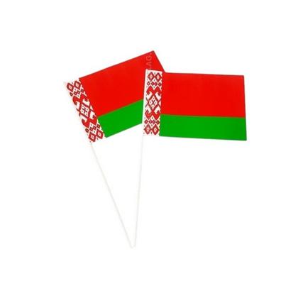 Флажок бумажный "Республика Беларусь" 10*20 см, с палочкой