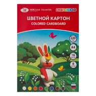 Картон цветной набор А4, 8 цв., 16 л. "Цветик"
