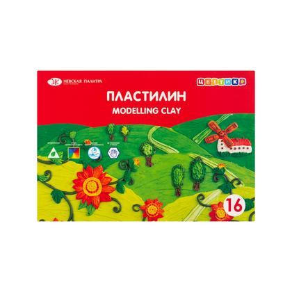 Пластилин 16 цв. "Цветик"