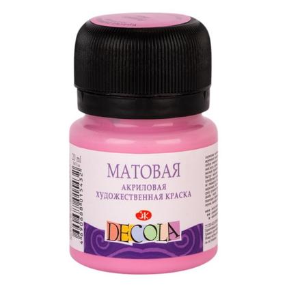 Краска акриловая матовая "Декола" 322 розовая, 20 мл., банка