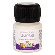 Краска акриловая матовая "Декола" 259 слоновая кость, 20 мл., банка