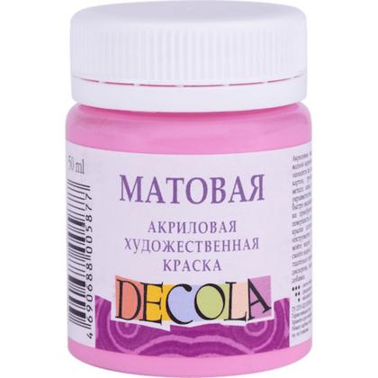 Краска акриловая матовая "Декола" 322 розовая, 50 мл., банка