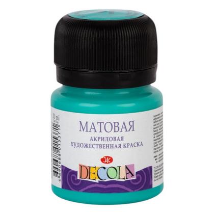 Краска акриловая матовая "Декола" 735 мятная, 20 мл., банка