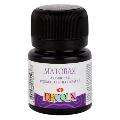 Краска акриловая матовая "Декола" 810 черная, 20 мл., банка