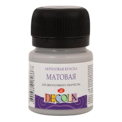 Краска акриловая матовая "Декола" 814 серая, 20 мл., банка