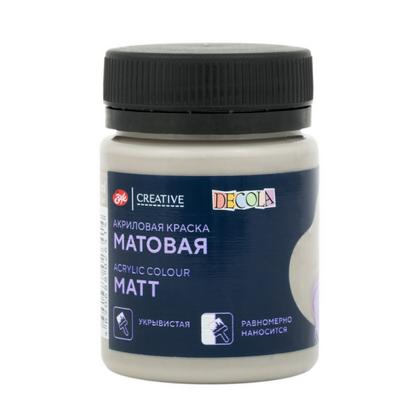 Краска акриловая матовая "Декола" 445 французский кофе, 50 мл., банка