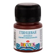 Краска акриловая глянцевая "Декола" 419 коричневая, 20 мл., банка