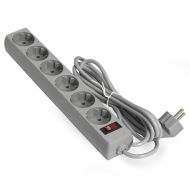 Сетевой фильтр 1.8м ExeGate SP-6-1.8G, EX119388RUS, 6 розеток, серый