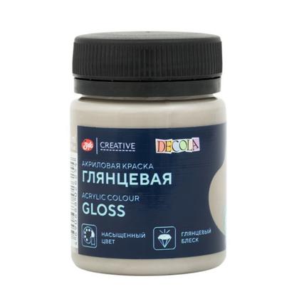 Краска акриловая глянцевая "Декола" 445 французский кофе, 50 мл., банка
