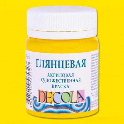 Краска акриловая глянцевая "Декола" 235 телесная, 50 мл., банка